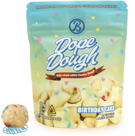 DOPE DOUGH - BIRTHDAY CAKE D8 1000MG (25MG PIECE) | D9 200MG (5MG PIECE)