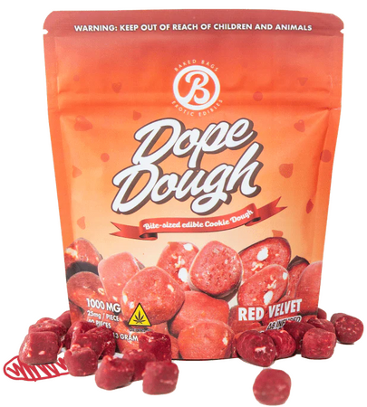 DOPE DOUGH - RED VELVET D8 1000MG (25MG PIECE) | D9 200MG (5MG PIECE)