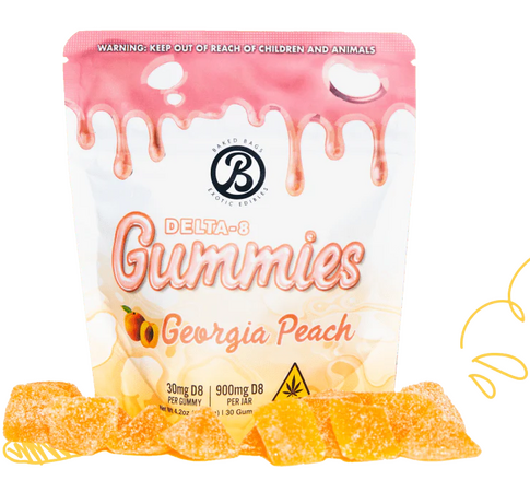 GUMMIES - GEORGIA PEACH D8 900MG (30MG PIECE) | D9 300MG (10MG PIECE)
