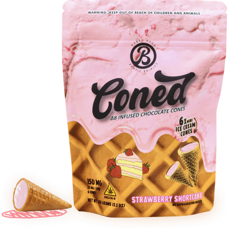 CONED - STRAWBERRY SHORTCAKE D8 150MG (25MG PIECE) | D9 600MG (100MG PIECE)