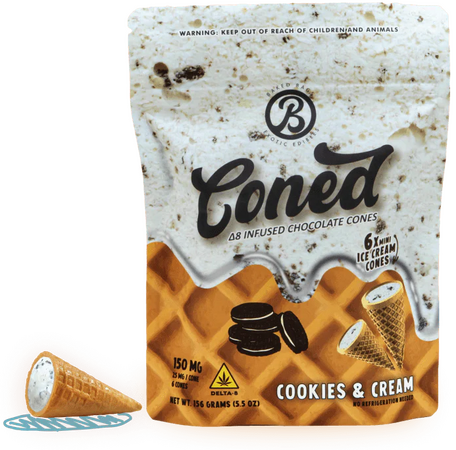 CONED - COOKIES &amp; CREAM D8 150MG (25MG PIECE) | D9 600MG (100MG PIECE)